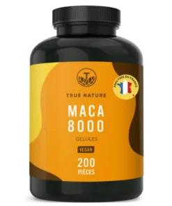 Maca Jaune 8000mg Bio - Énergie, Vigueur & Endurance - 200 Gélules - True Nature
