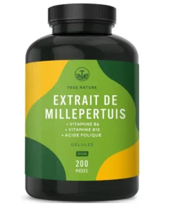 Millepertuis - 3600mg/jour - 1,35mg Hypéricine - 200 Gélules - Humeur, Sérénité & Sommeil - Vitamines B - Vegan - TRUE NATURE