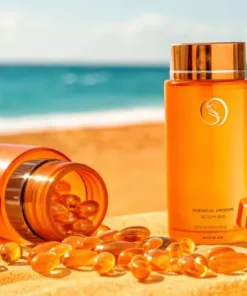 Gélules solaires pour un hâle doré et une peau préparée, complément alimentaire soleil.