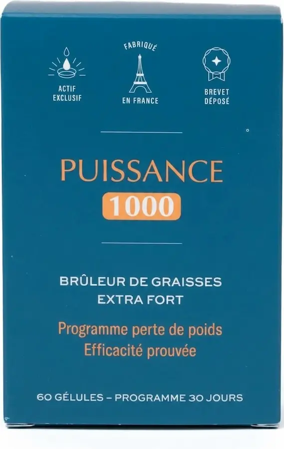 Boîte puissance 1000 de 60 gélules Elimine mille calories par jour.