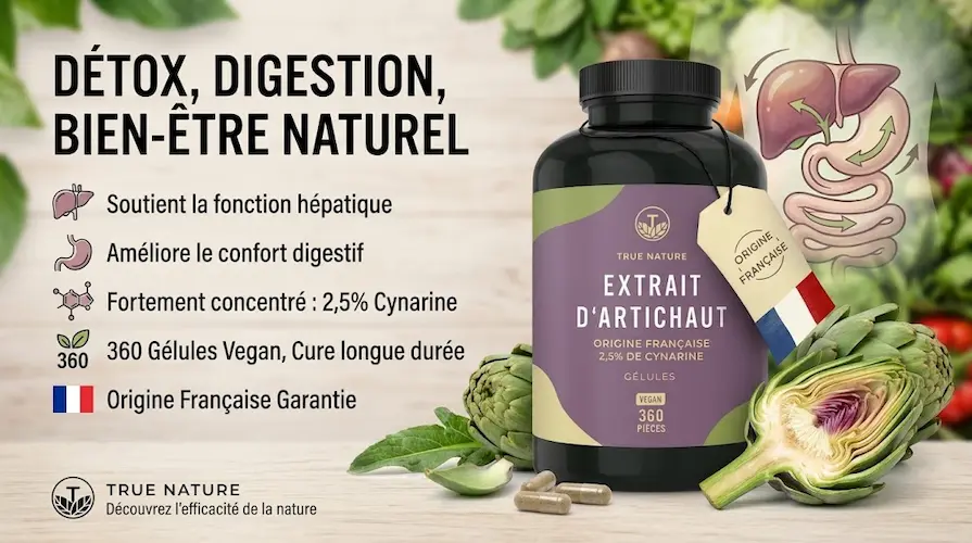 Extrait d’Artichaut 360 Gélules Détox & Digestion