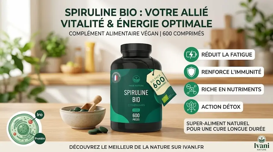 Spiruline BIO – 600 Comprimés True nature